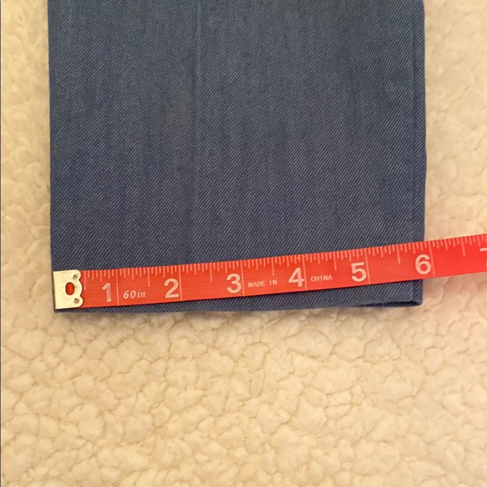LOFT Petite Denim Blue Pinstripe Trousers - Picture 8 of 8